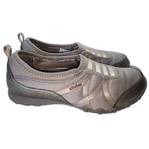 Skechers Relaxed Fit Slip On Shoe Beige Taupe Size 7